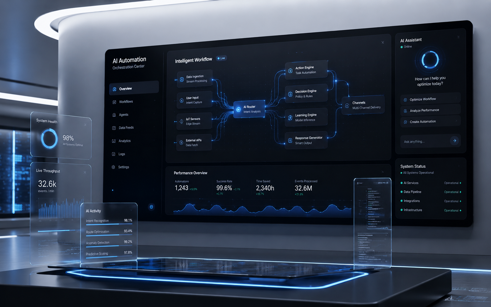 AI automation orchestration dashboard